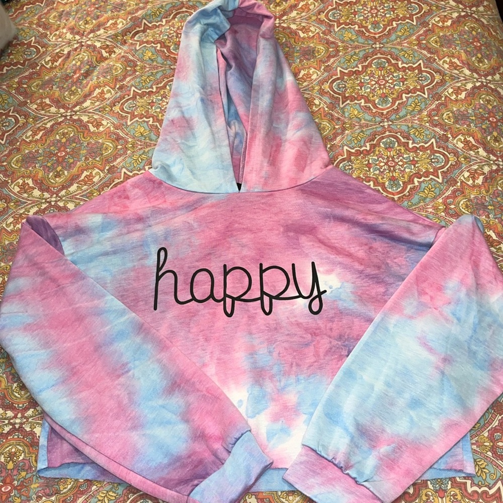 Cropped hooded shirt